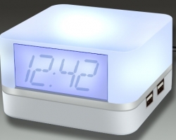 Photoshop design digital clock website template in Photoshop