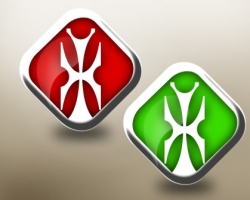 Photoshop Glass Light Button Logo Icon
