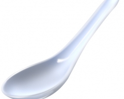 Photoshop design spoon chinese soup logo icon in photoshop.