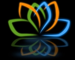 Photoshop design flower logo icon in Photoshop