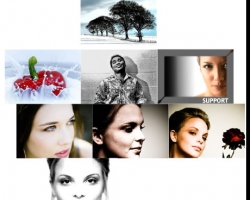 Modern photography menu with filter effects
