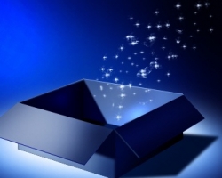 Photoshop Magic gift box logo icon in Photoshop