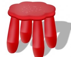 Design stool logo stock photo in photoshop.