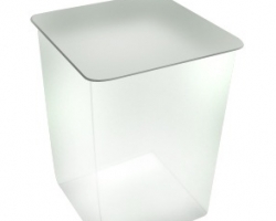Plastic containers logo stock photo in photoshop.