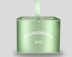Design Housekeeper box logo stock photo in photoshop
