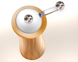 Pepper grinder logo stock photo in photoshop.