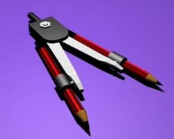 3d model mathematical compass tutorial in 3d max