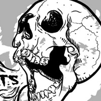 Illustrate a Grunge Style Talking Skull in Vector