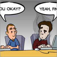 Inking and Coloring the Comic Strip The Brads