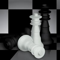 Create a Checkered 3D Chess Figure Scene